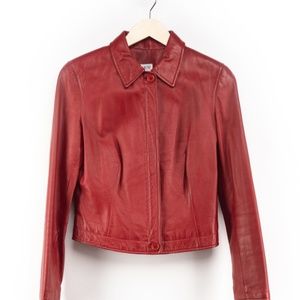 Vintage red leather jacket